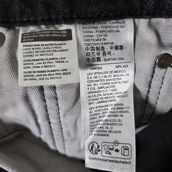 Levi’s Mens 29x32 Premium 511 Slim Fit Black Selvedge Cotton Hemp Jeans $128 - Picture 7 of 14